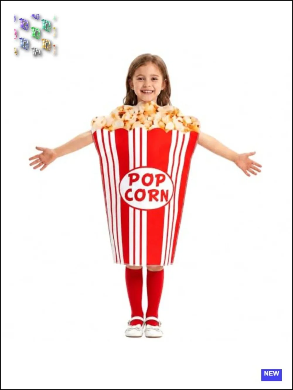 Popcorn Costume for Adults Kids Halloween Party Movie Night Funny